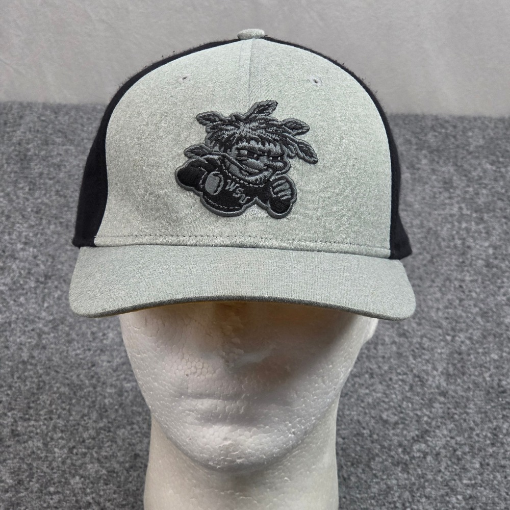 Wichita‎ State Shockers Nike Hat Gray Black WuShock Mascot NCAA Cap Sportswear